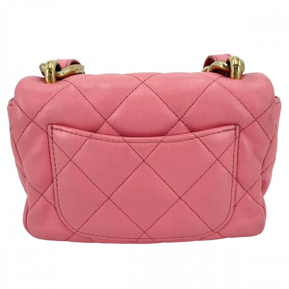 Chanel Mini Matelasse Chain Shoulder Bag for Women, Turnlock, Coco Mark, Leat... - Picture 2 of 8